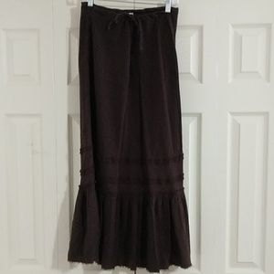 Brown linen Peasant skirt